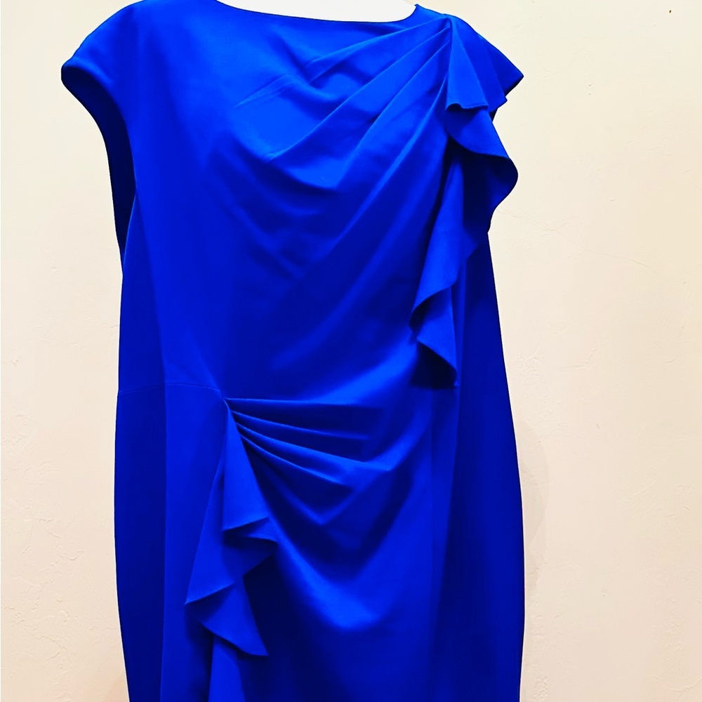 Calvin Klein Royal Blue Dress Plus Size 20W - Picture 2 of 9